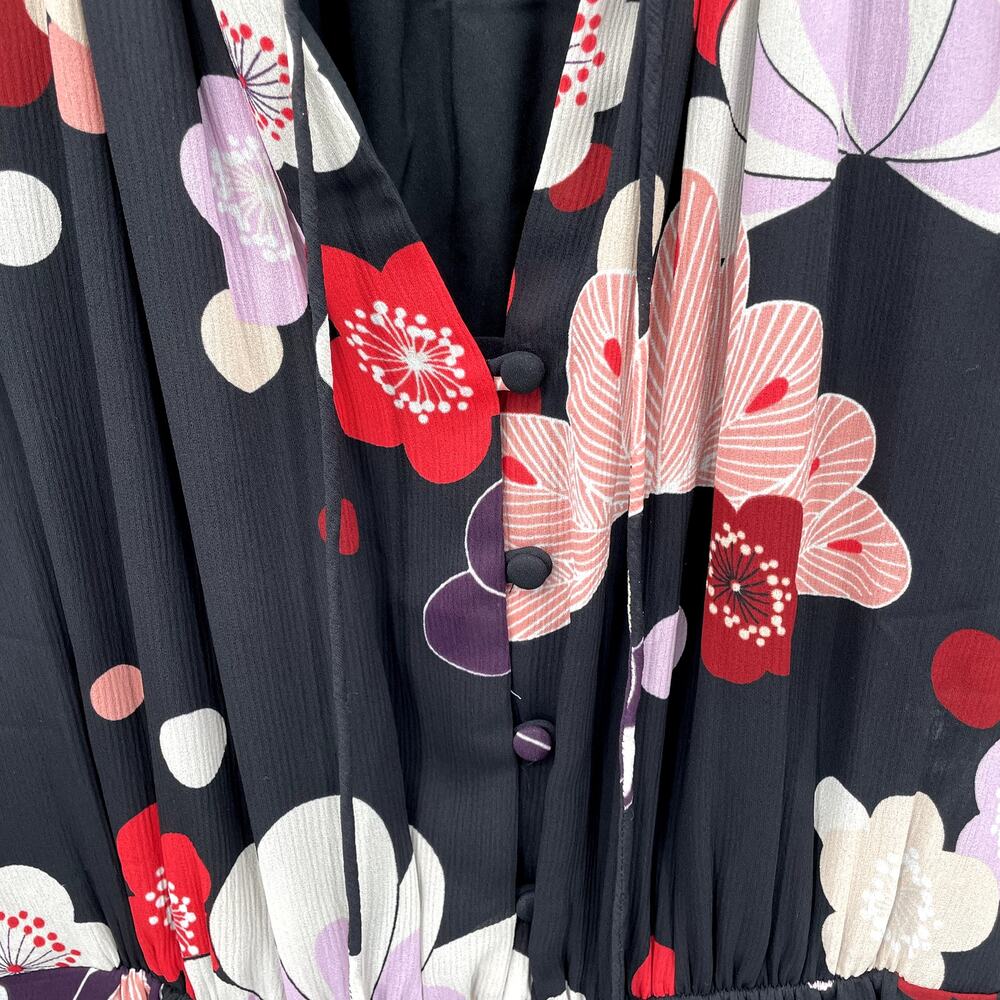 ANN TAYLOR Long Sleeve A Line Floral Dress // XS - Picture 3 of 10